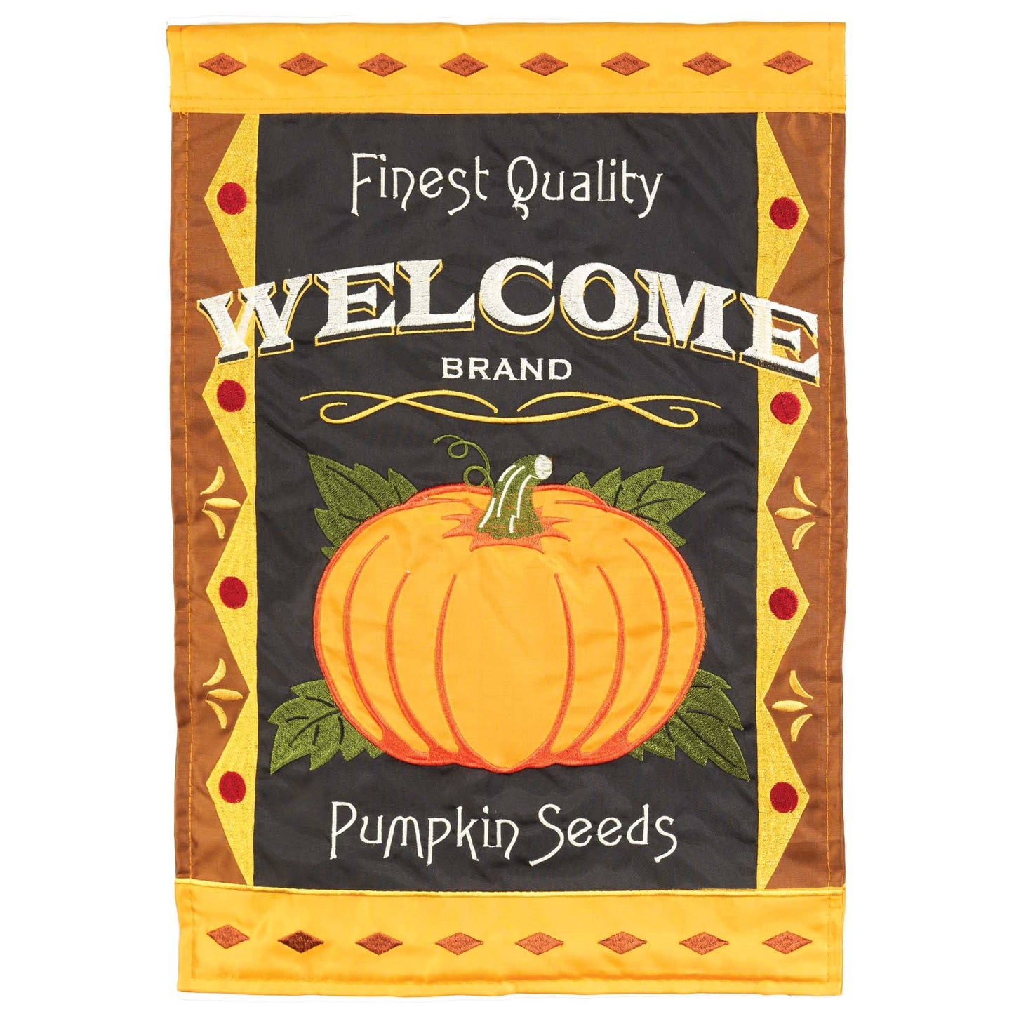 Flag Welcome Pumpkin Polyester 29x42