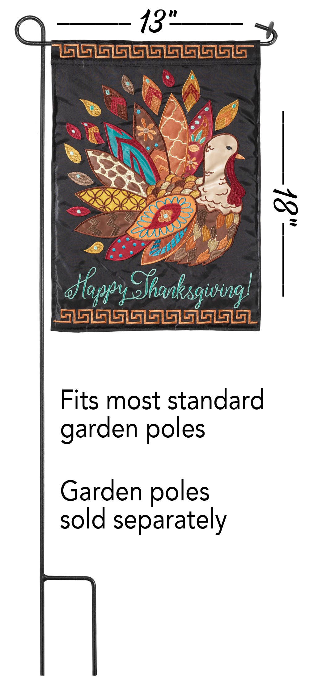 Garden Patterned Turkey Flag