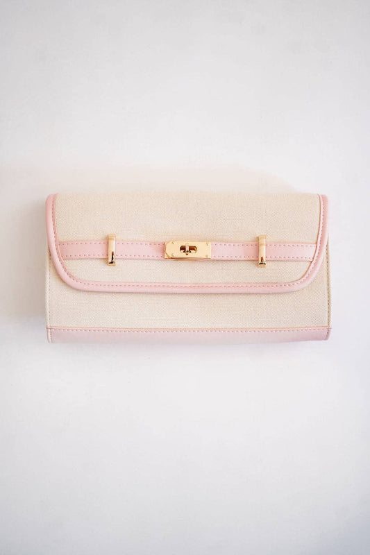 Andie -  Canvas Clutch Pink