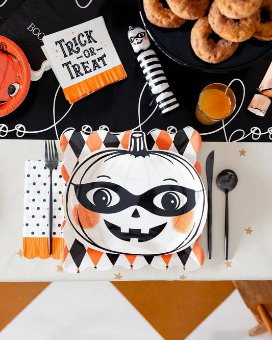 Vintage Trick or Treat Cocktail Napkin
