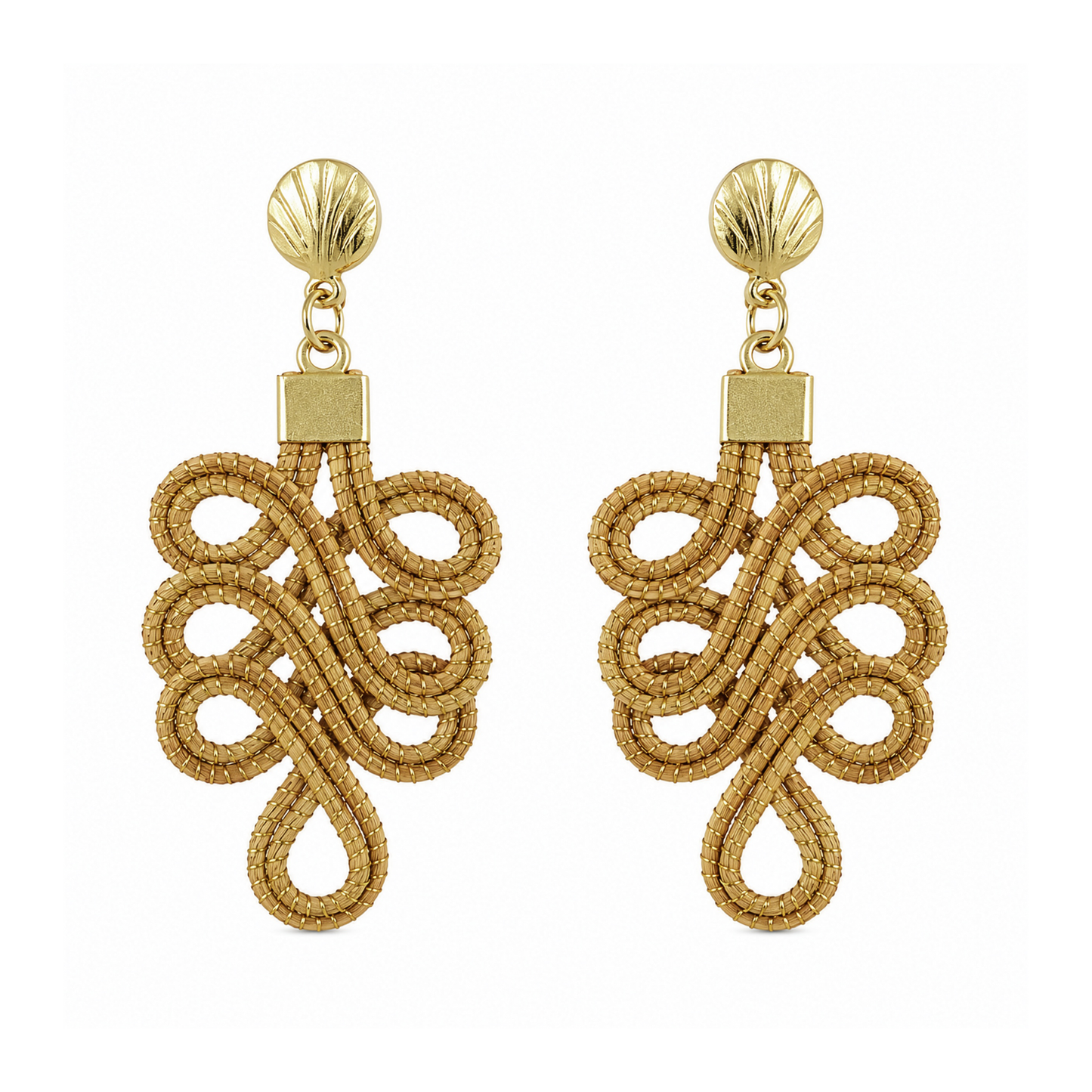Selva Earrings: Golden Grass