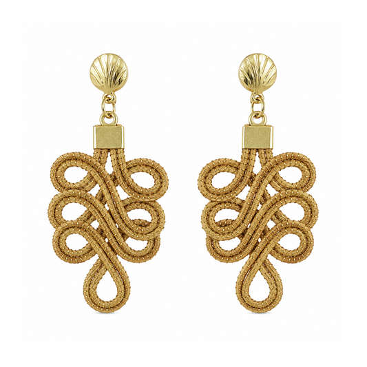 Selva Earrings: Golden Grass