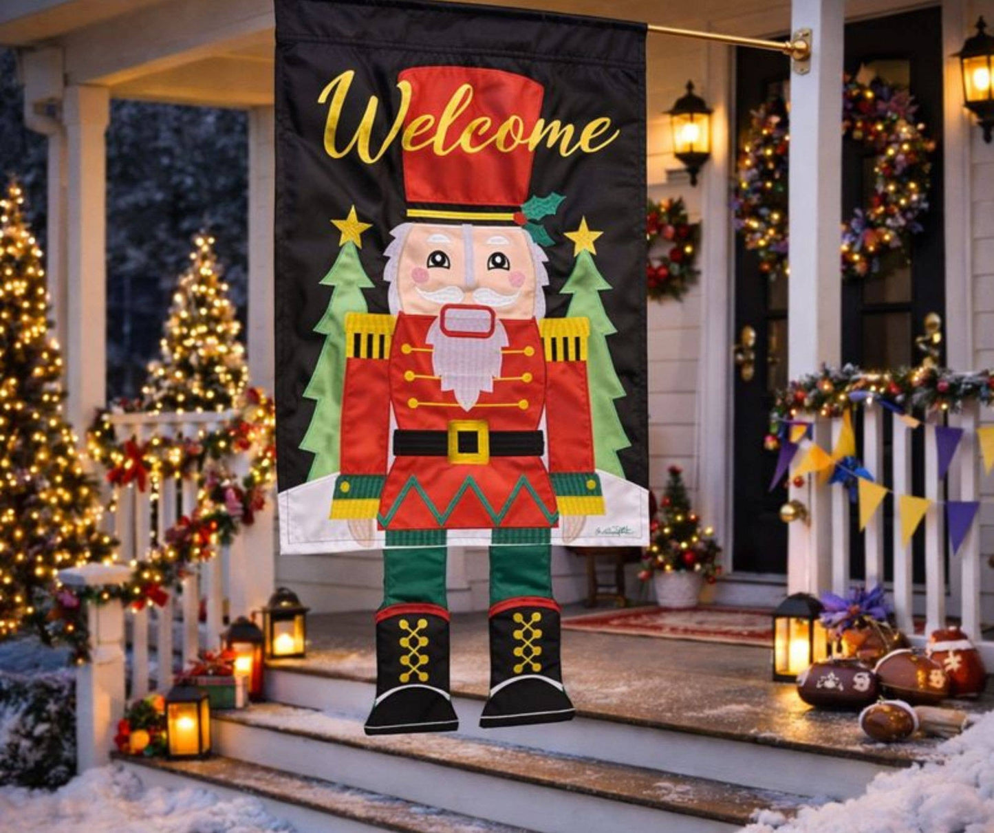 Large Crazy Leg Welcome Nutcracker