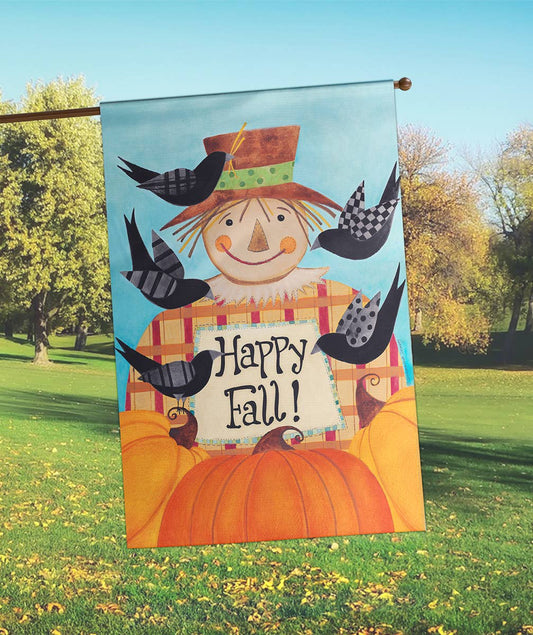 Happy Fall Scarecrow Flag