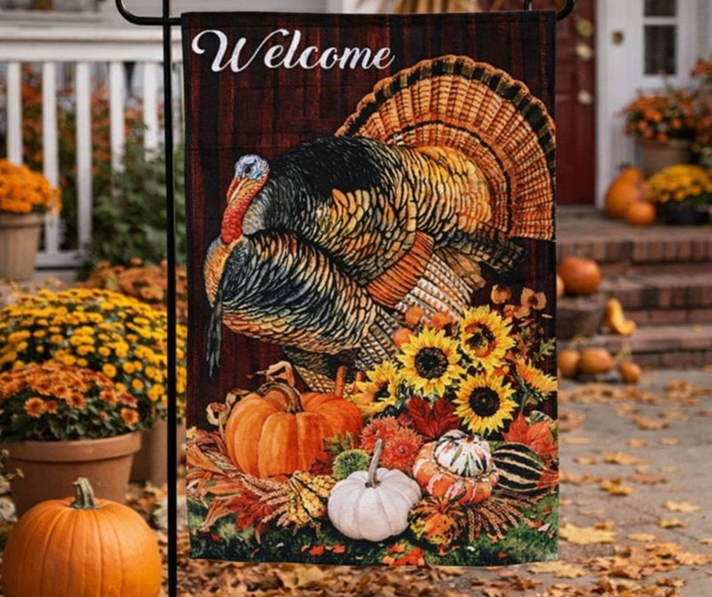 Garden Flag Welcome Turkey