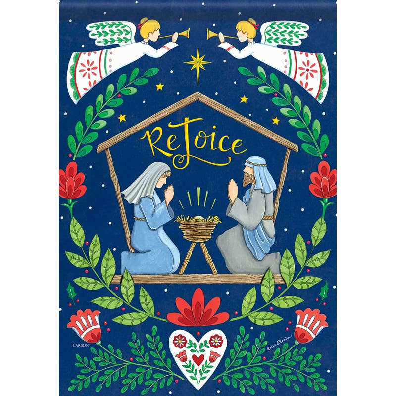"Rejoice Nativity" Garden Durasoft™ Flag