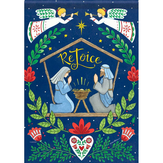 "Rejoice Nativity" Garden Durasoft™ Flag