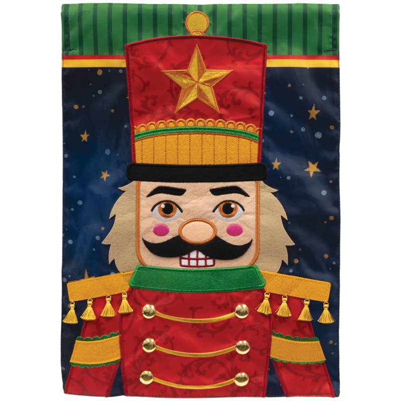 "Nutcracker" Double Applique Garden Flag