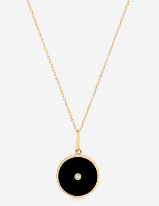 Balia Black Enamel Necklace