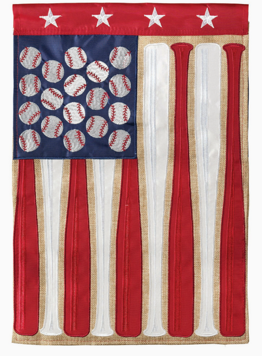 Baseball Garden Flag