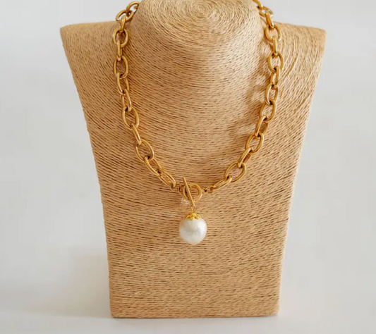 Betty Cotton Pearl Chain Necklace