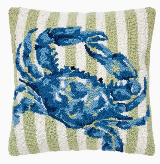 Blue Crab Hook Pillow
