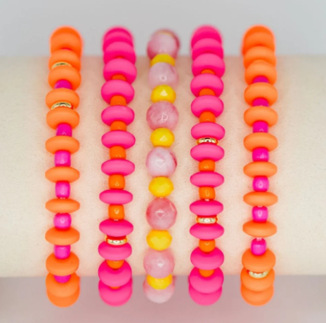 Calypso Stack Pink - 5 Bracelets
