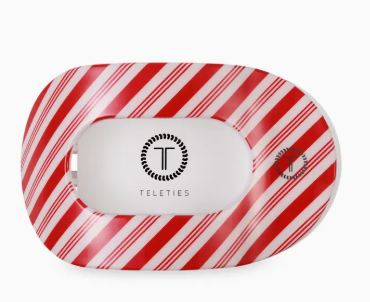 Candy Cane Crush Flat Round Hair Clip Large