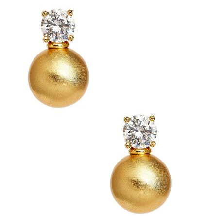 Carolyn Stud Large Brushed Gold