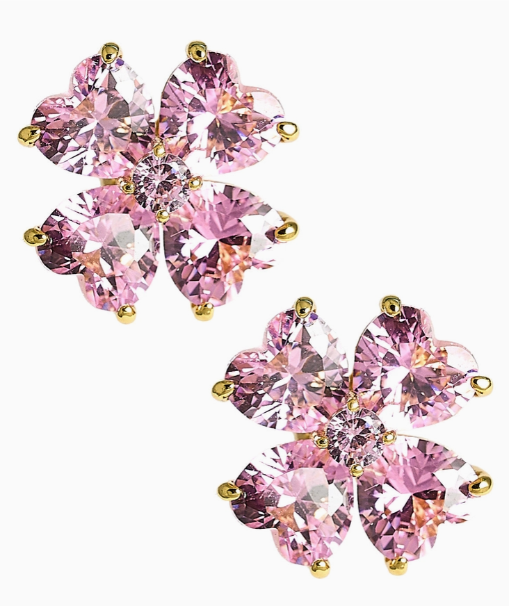 Catherine Clover Stone Earring - Cotton Candy