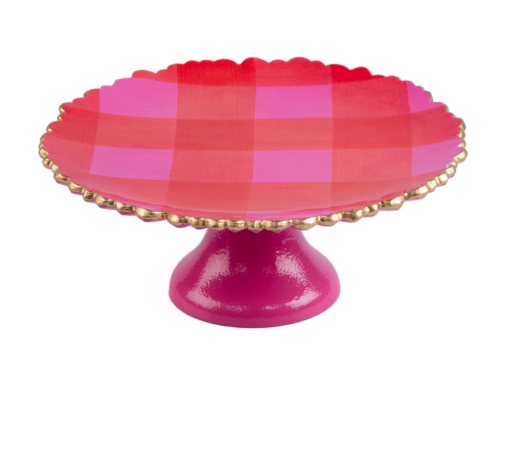 Charlotte Buffalo Enameled Cake Stand Small