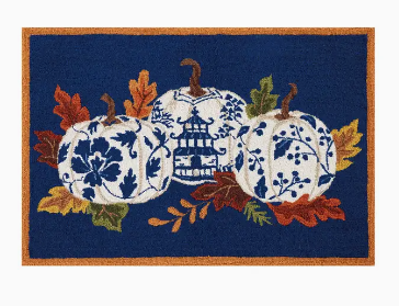 Chinoiserie Pumpkin Hook Rug