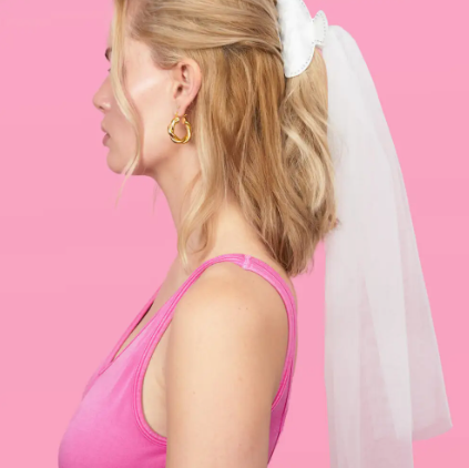 Bachelorette Party Veil Claw Clip