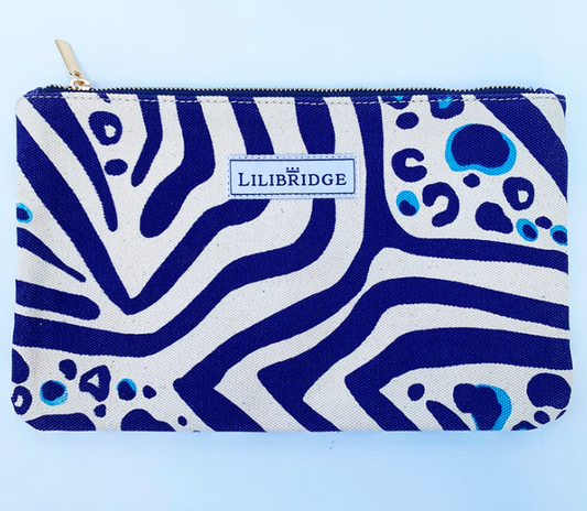 Zebra Cat Blue Lilibridge Clutch