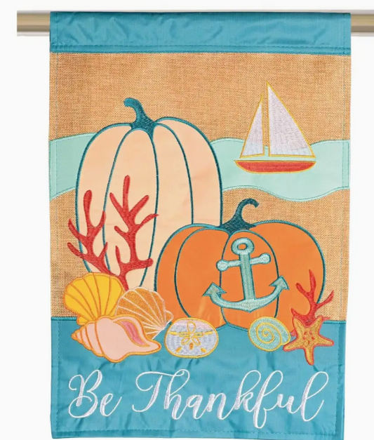 Coastal Be Thankful Large House Flag
