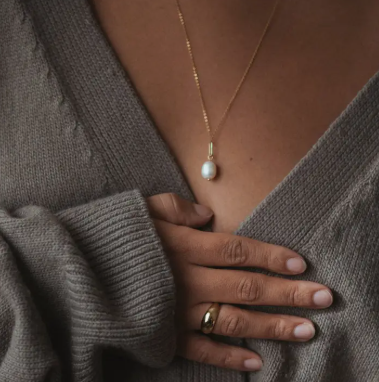 Colette Pearl Charm 14K Gold Plated