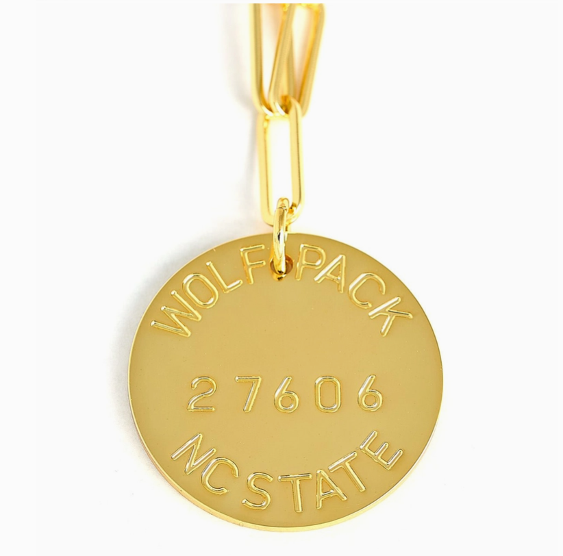 College Tag Charm Necklace - NC State