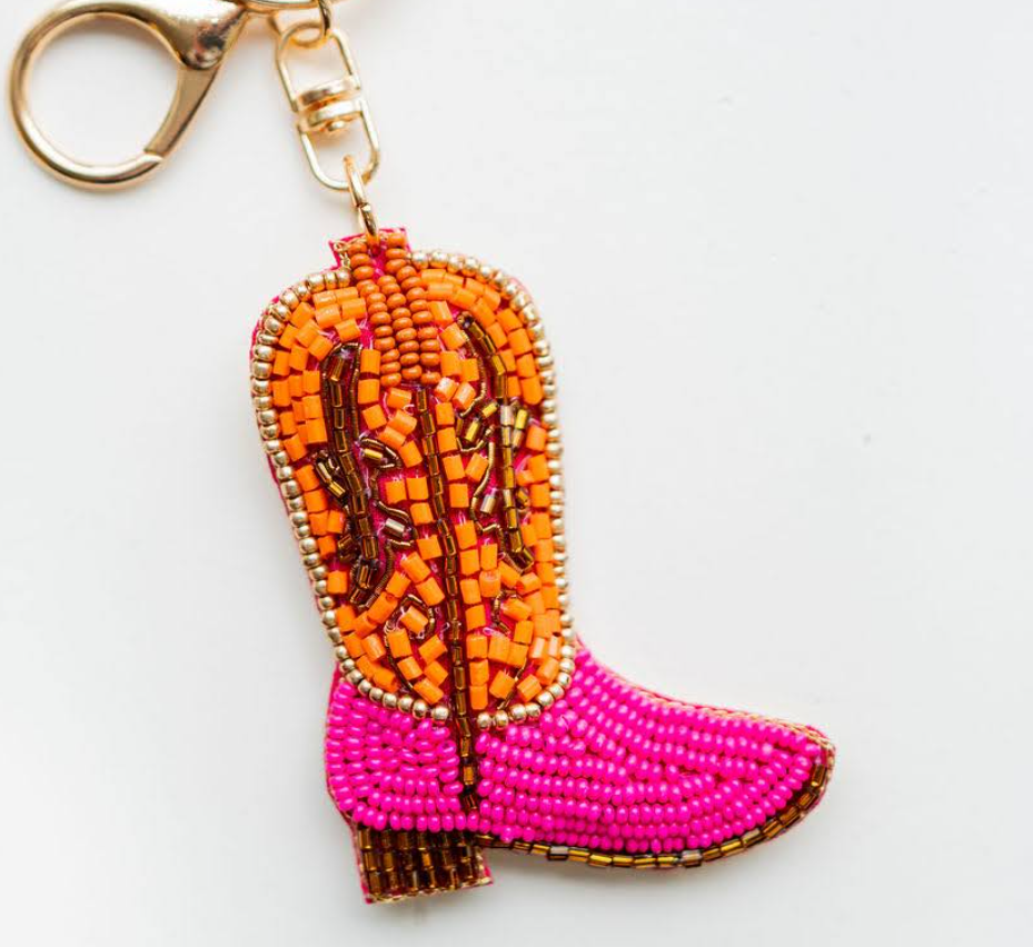 Cowboy Hand Beaded Key Chain