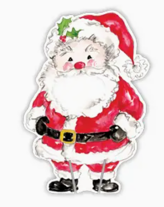 Cup Accent Santa in Red in Red Suit Standing