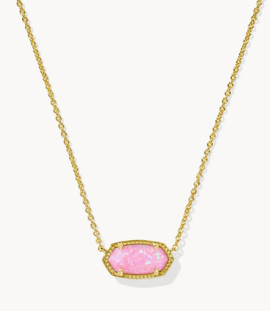 Elisa Necklace Gold Carnation Opal