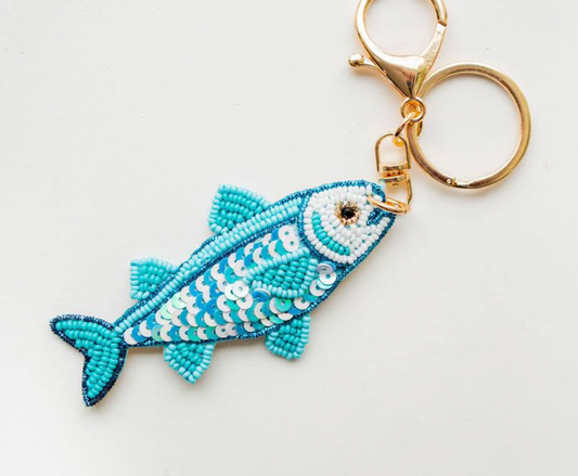 Fish Hand Beaded Key Chain