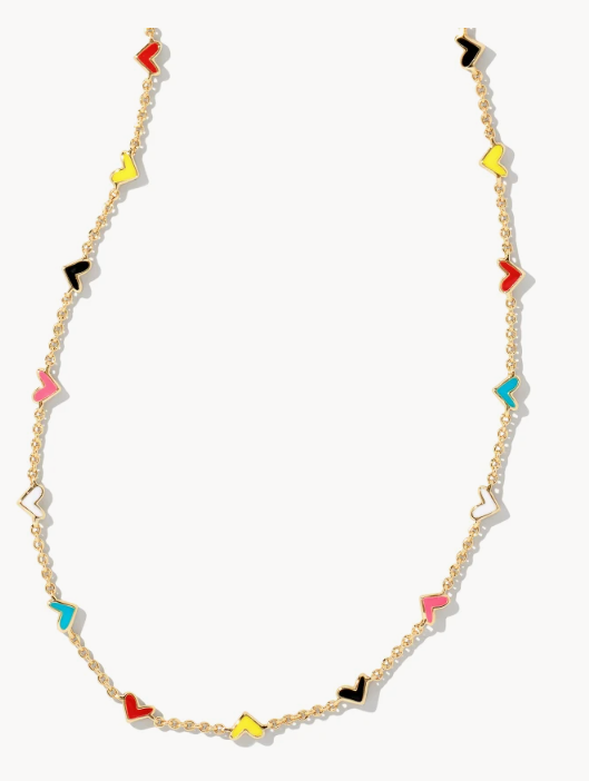 Haven Heart Gold Strand Necklace in Multi Mix
