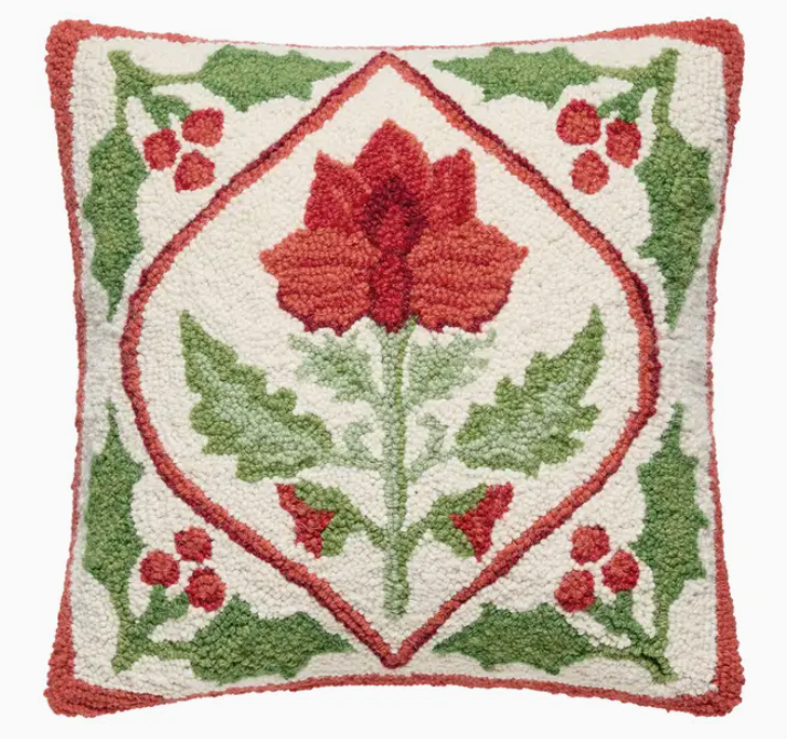 Holiday Mughal Flower Hook Pillow