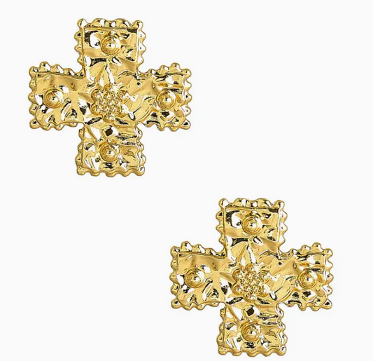 Hope Cross Stud Earrings