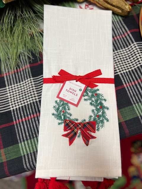 S/2 Tartan Dish Towels