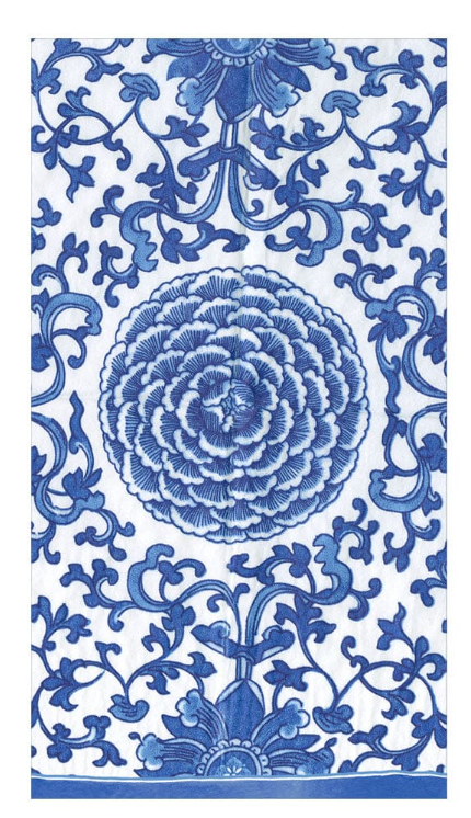 Indigo Garden Blue White Guest Towel
