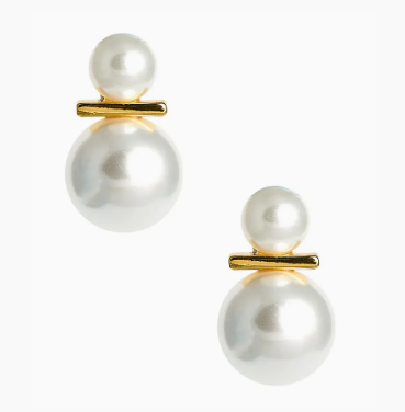 James Stud Pearl Earrings