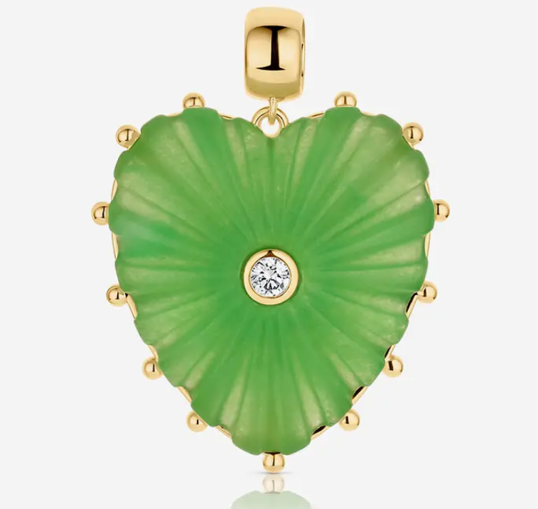 Malene Light Green Jade Bail Charm