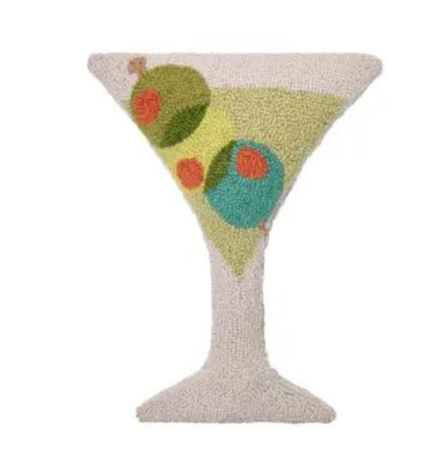 Martini Glass Shaped Hook Pillow