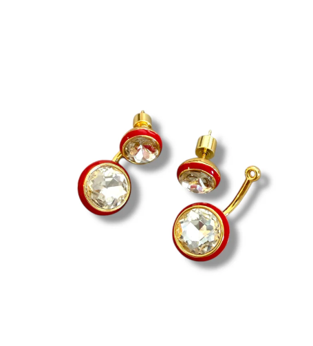 Maison Wrap Earring - Red