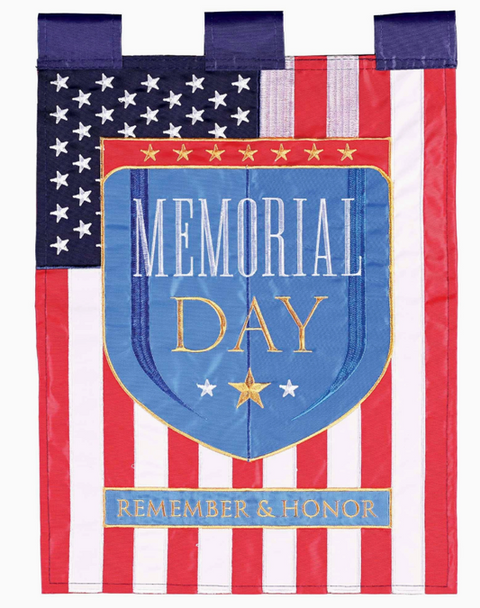 Memorial Day Remember & Honor Garden Flag