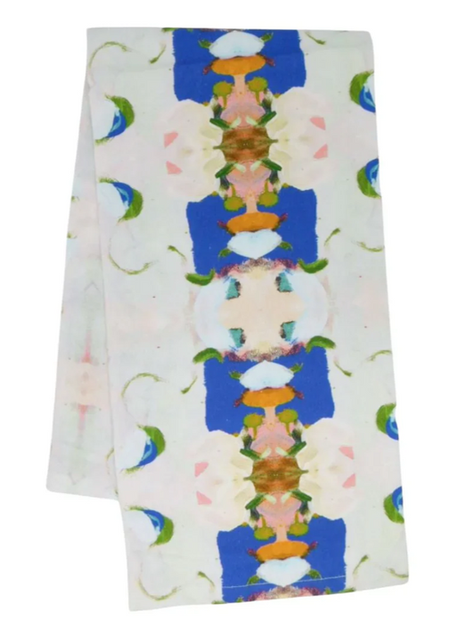 Monet's Garden Navy Tea Towel