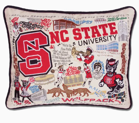 NCSU Embroidered Pillow 16x20