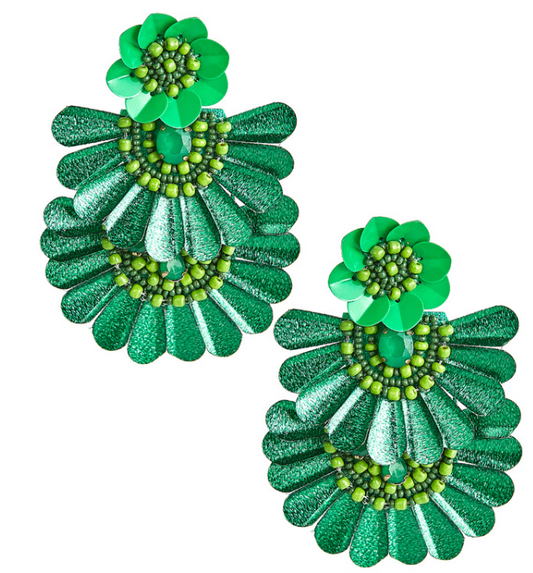 Natalie Earring - Emerald