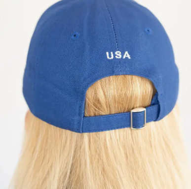 Needlepoint Baseball Hat - Flag