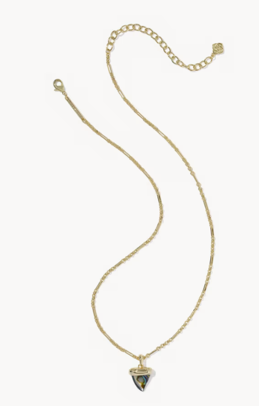 Oleana Pendant Necklace Gold Abalone Shell