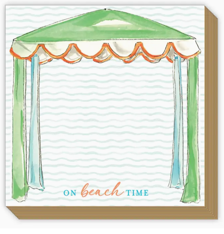 On Beach Time Green Cabana Luxe Pad