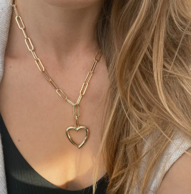 Open Heart Clip Charm