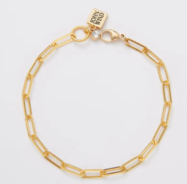 Paper Clip Bracelet - Gold