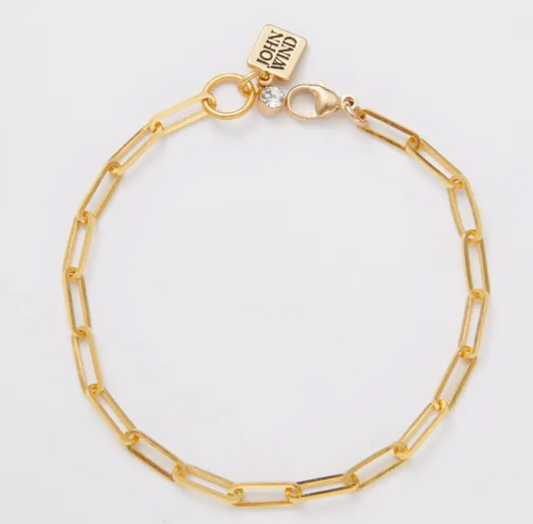Paper Clip Bracelet - Gold